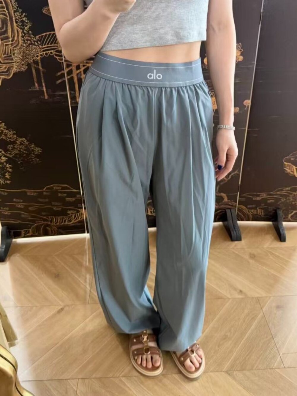 NWT Steel Grey 🍭 ALO Yoga Suit Up Trouser,High-waisted Casual (Regular)🍭 - Picture 2 of 6